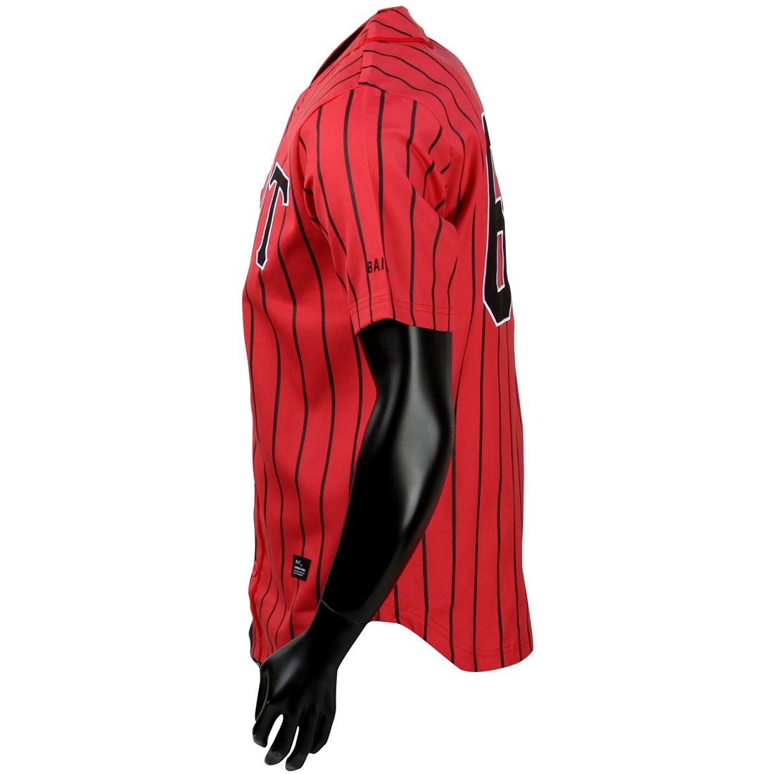 black red baseball jersey
