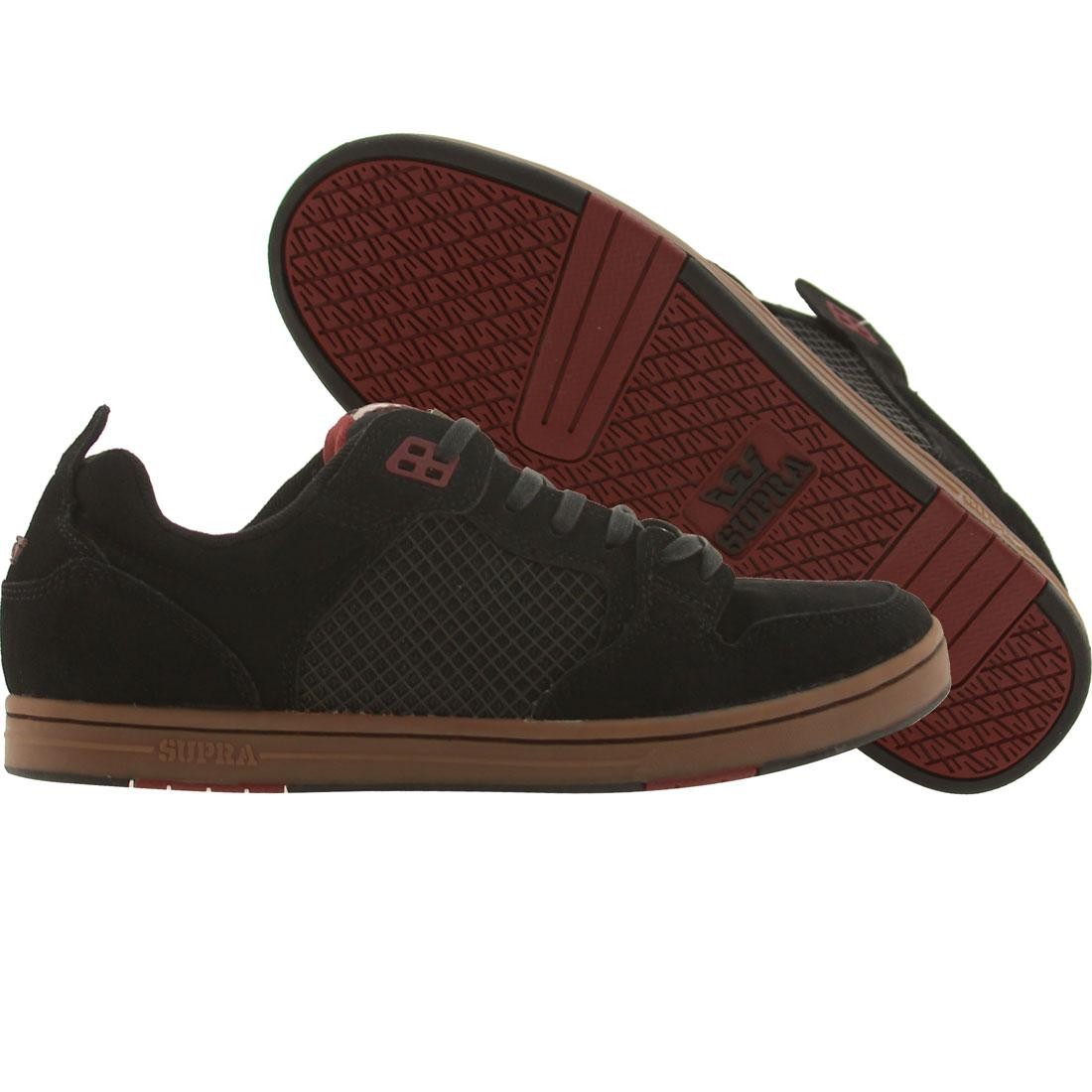 Supra Cruizer black burgundy suede