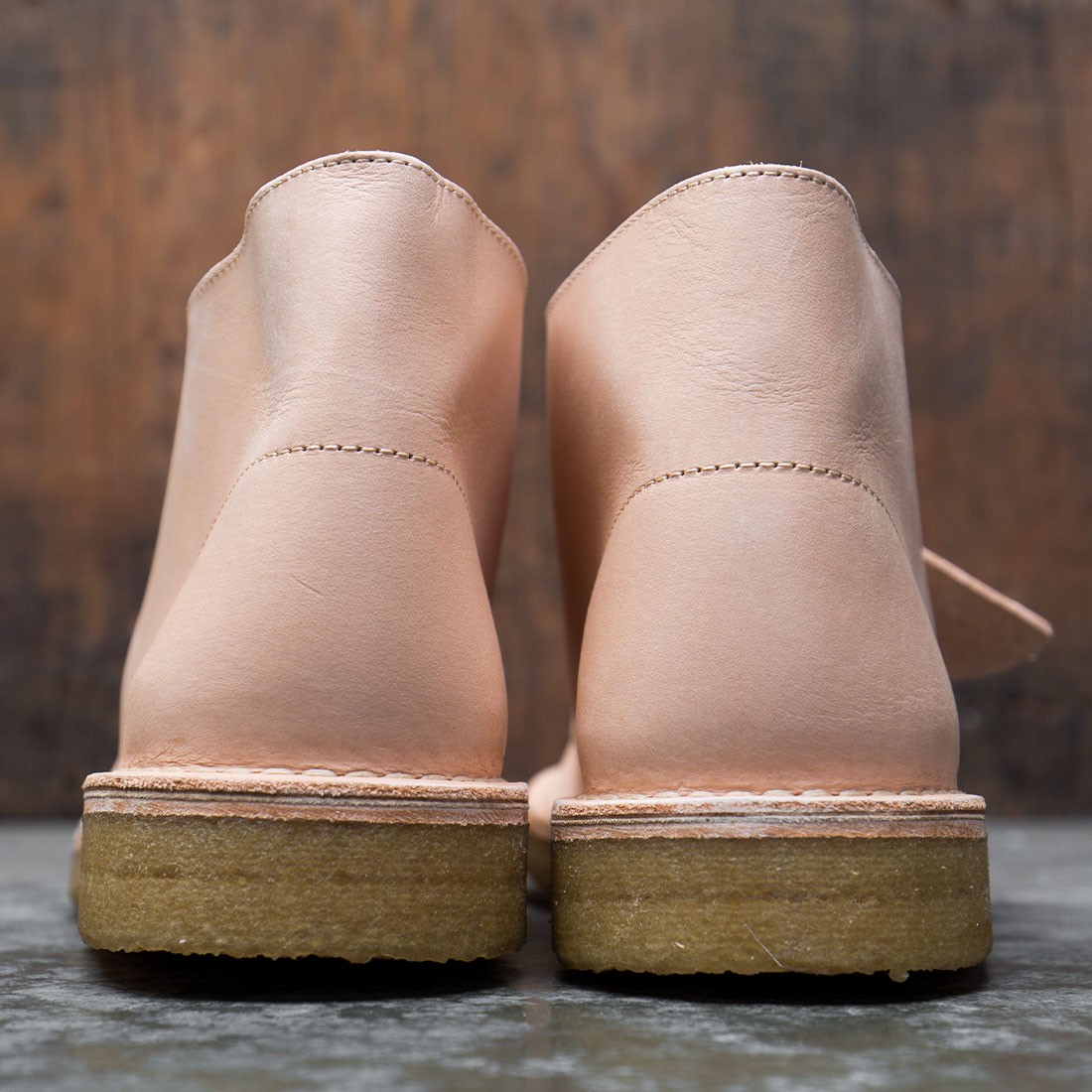 Clarks Men Desert Boot Natural Veg Tan Leather brown