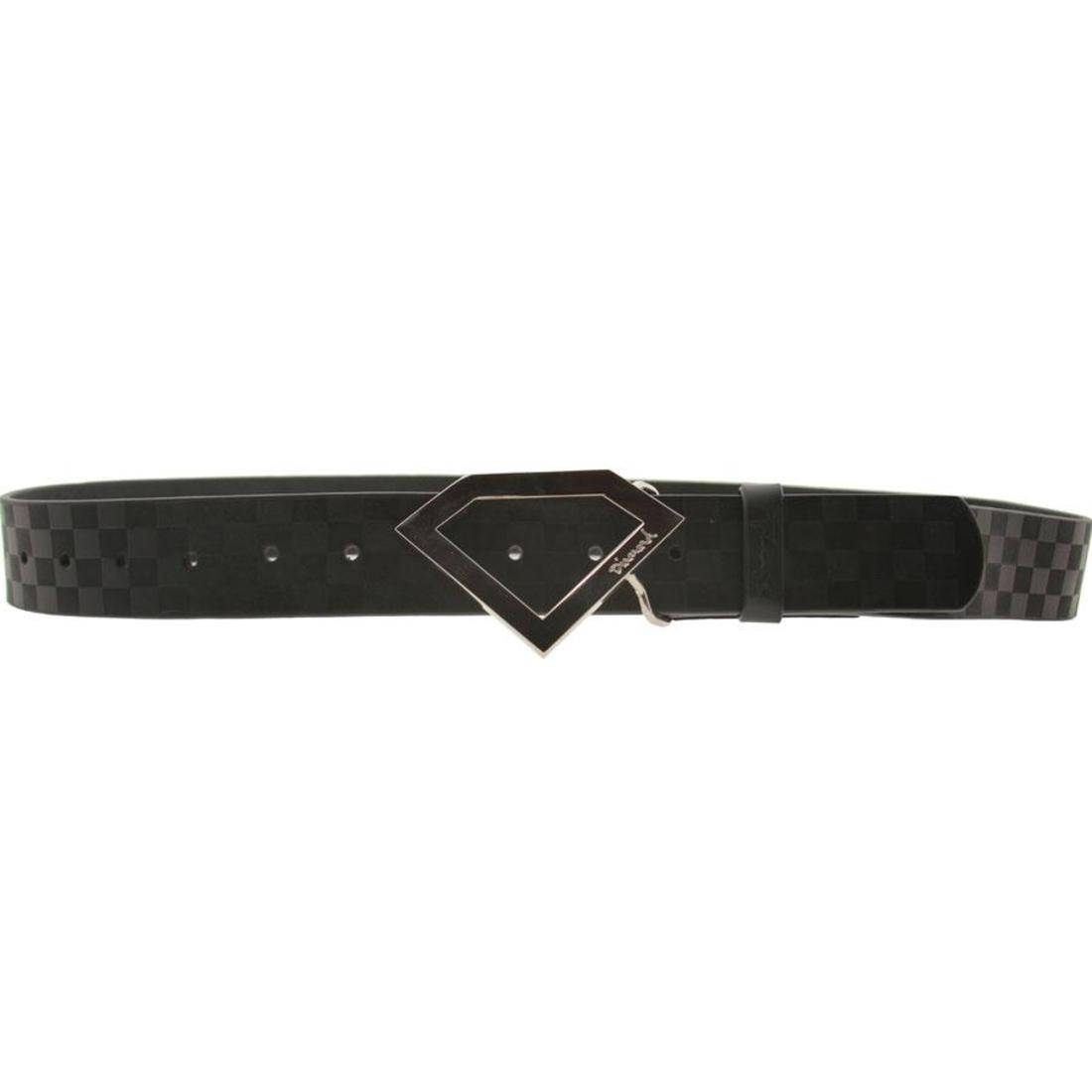 Diamond Supply Co Brilliant Leather Embossed Checker Belt (black / silver)