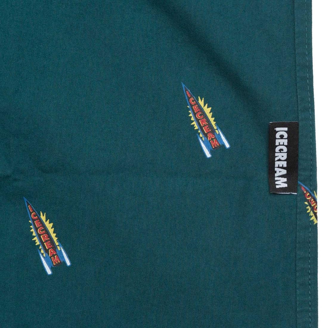 Ice Cream Lift Woven Short Sleeve Shirt Green/Deep Teal