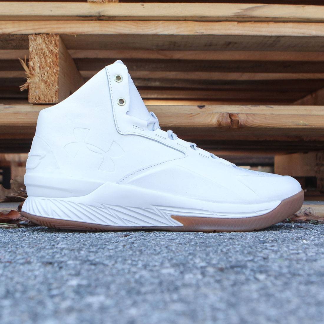 Under Armour x Steph Curry Men Curry 1 Leather - Curry Lux Pack white stone