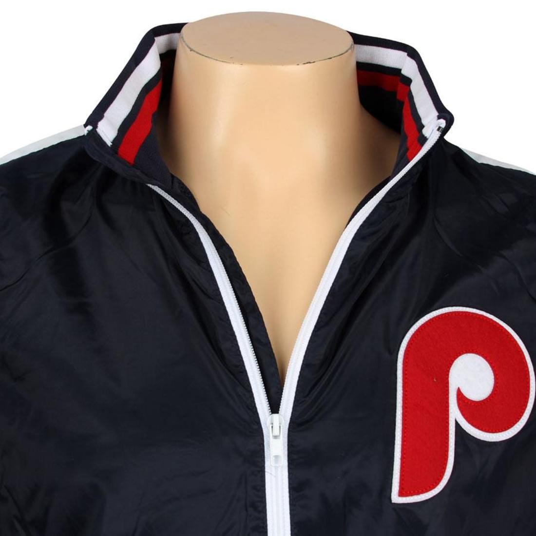 Mitchell And Ness Philadelphia Phillies Pennant Race Windbreaker Jacket  (dark navy)