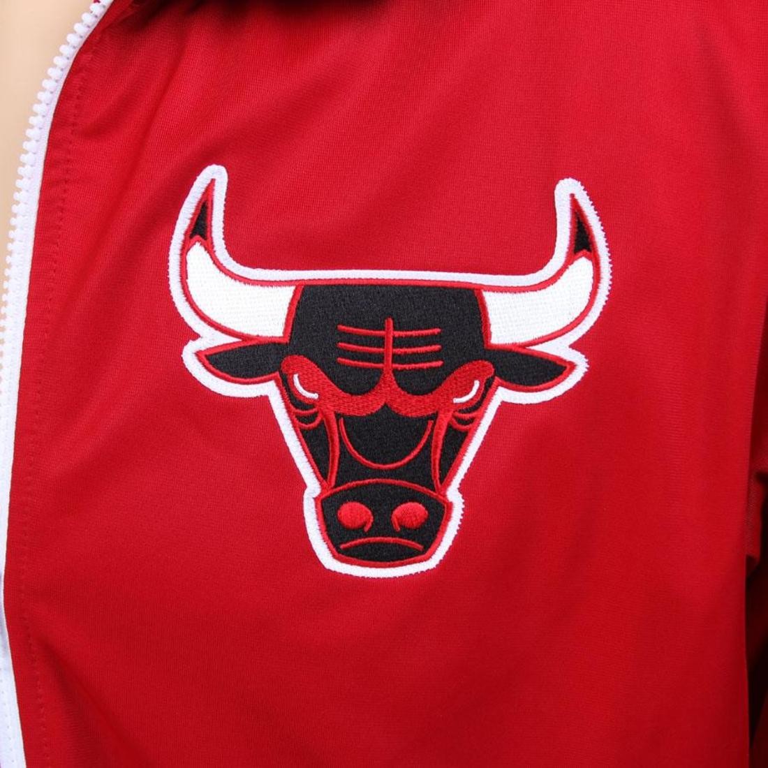 Mitchell and Ness NBA Authentic Warm Up Jacket Chicago Bulls red