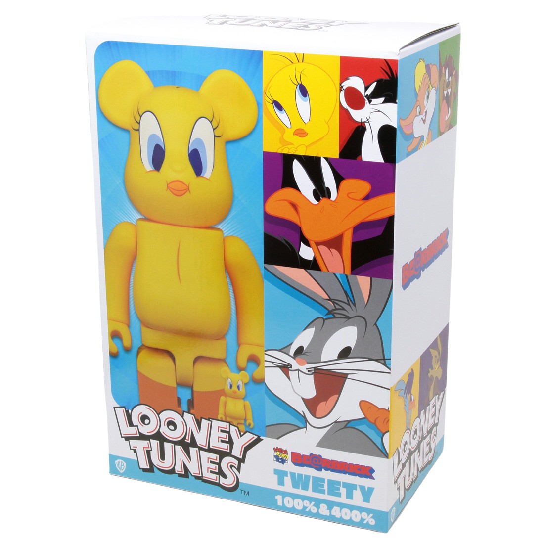 Medicom Looney Tunes Tweety 2021 100% 400% Bearbrick Figure Set (yellow)