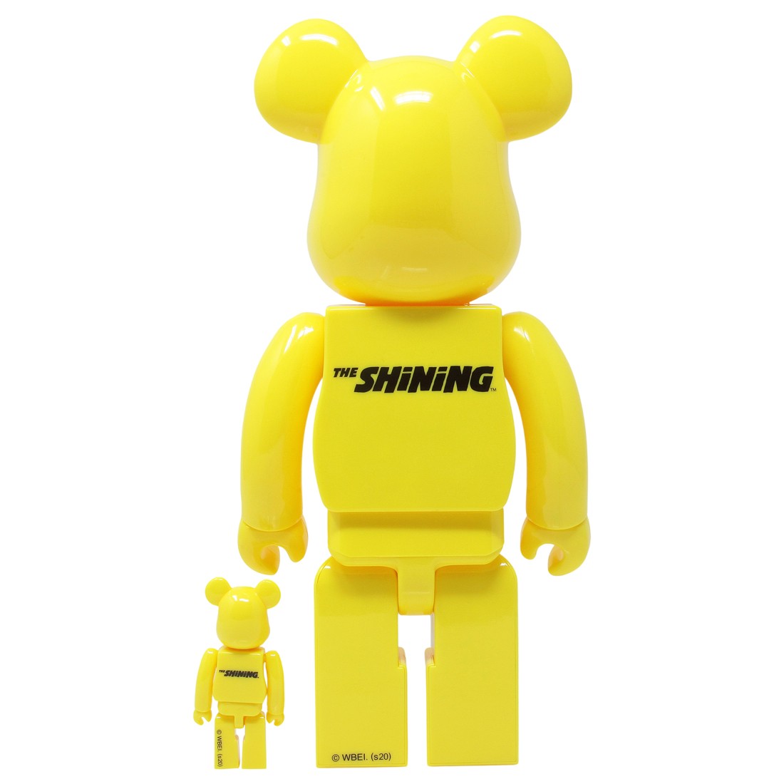 Medicom Stanley Kubrick The Shining Poster Ver. 100% 400% Bearbrick Figure  Set (yellow)