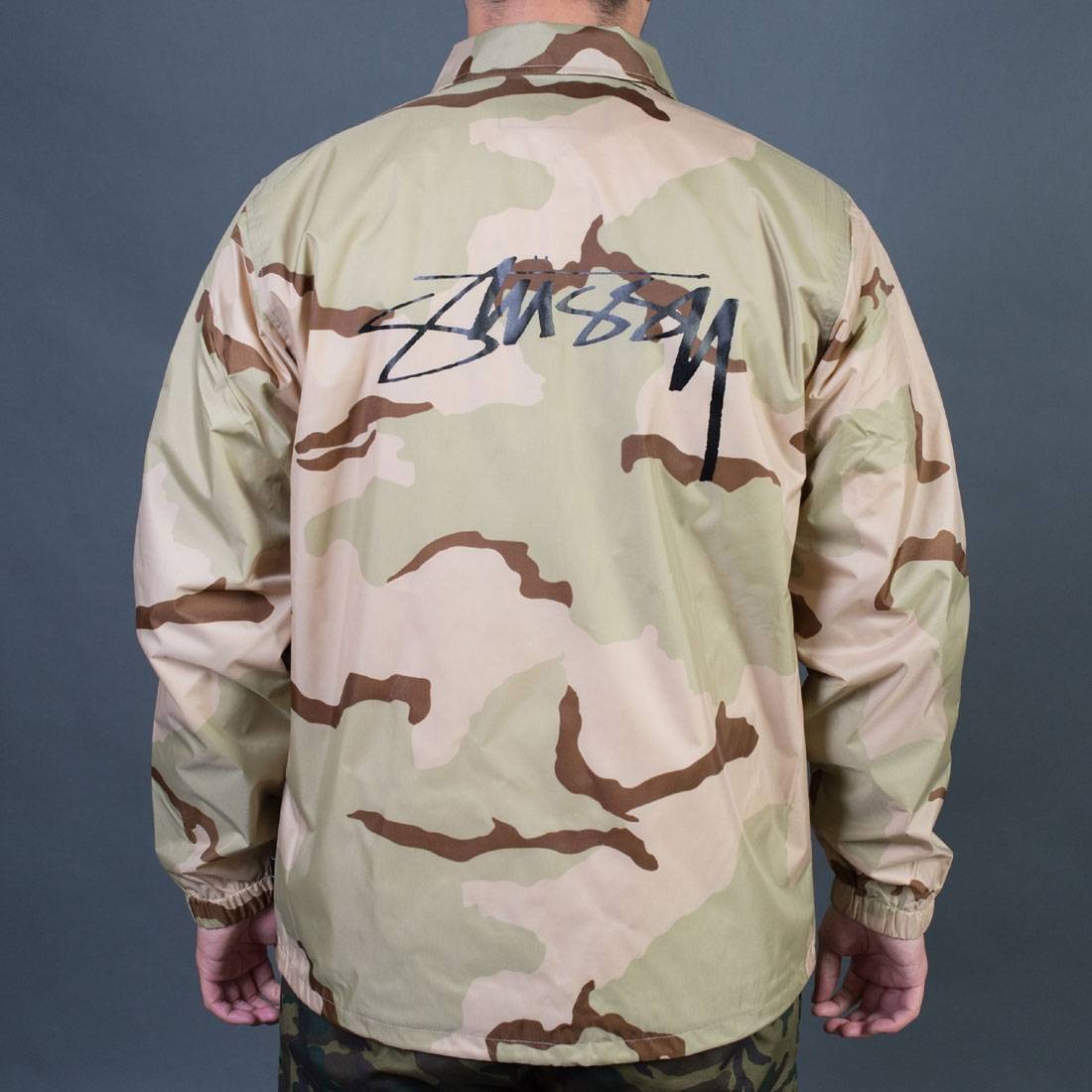 Stussy Men Spring Coach Jacket camo