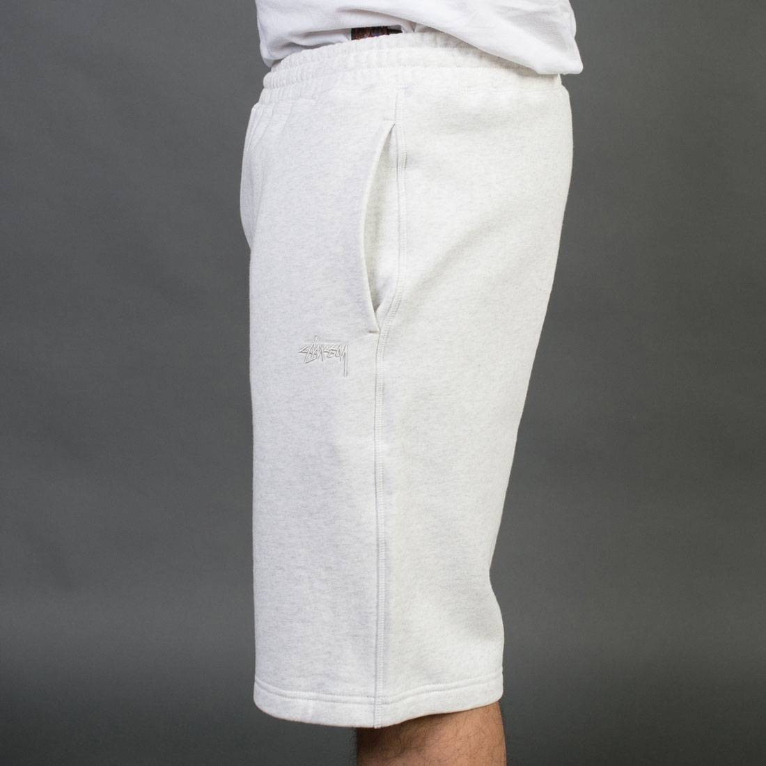 Stussy Men Stock Fleece Shorts white