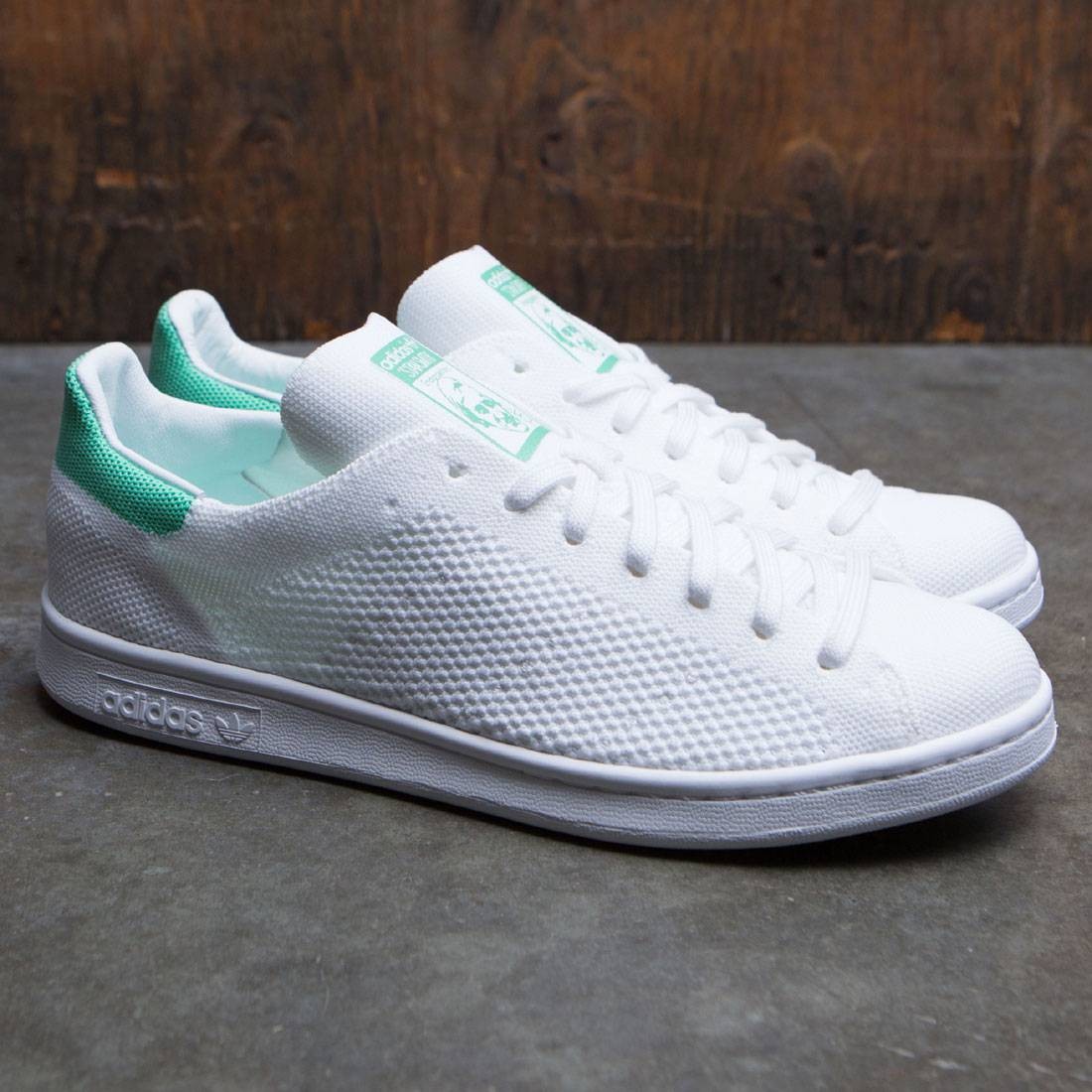 Integreren Dislocatie Fietstaxi Adidas Men Stan Smith Primeknit white footwear white green glow