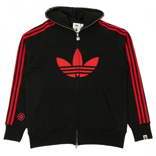Adidas x Bape Men Shark Full Zip Hoodie black