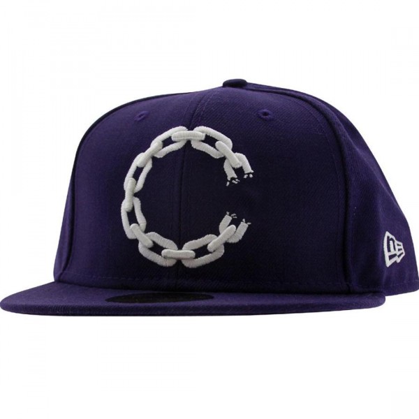 Crooks and Castles C Link Logo New Era Fitted Cap (eggplant) display picture 2