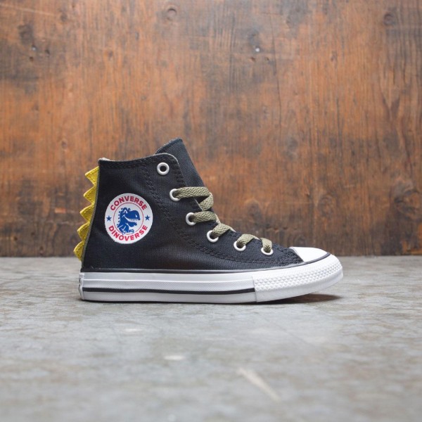 Converse Little Kids Chuck Taylor All Star Dino Spikes Hi black field surplus white