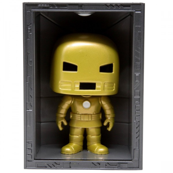Funko PoP! Marvel Deluxe Hall of Armor Iron Man Model 1 Golden Armor #1035 (Special  Edition) Action Figure