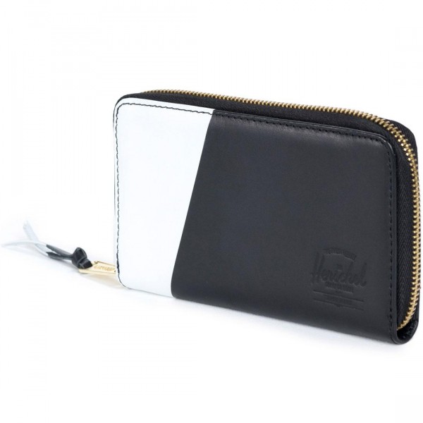 Herschel Supply Co Thomas Leather Wallet black white
