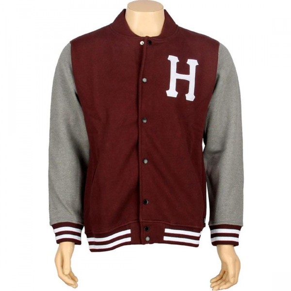 HUF Classic H Varsity Jacket burgundy