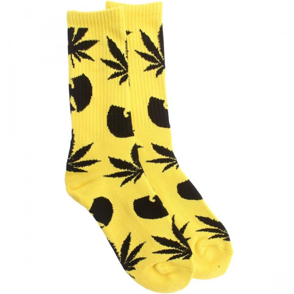 HUF x Wu-Tang Plantlife Crew Socks (yellow)