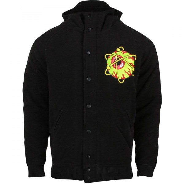 Mishka Men Atomic Keep Watch Hooded Varsity Jacket (black)