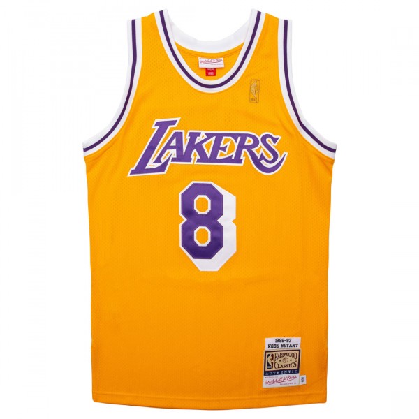 Los Angeles Lakers Kobe Bryant #8 Mitchell & Ness 96-97 Authentic Gold  Jersey