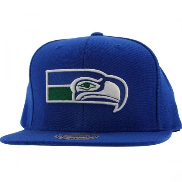 Mitchell & Ness, Accessories, Mitchell Ness Mens Gray Seattle Seahawks  Vintage Nfl Snapback Football Cap