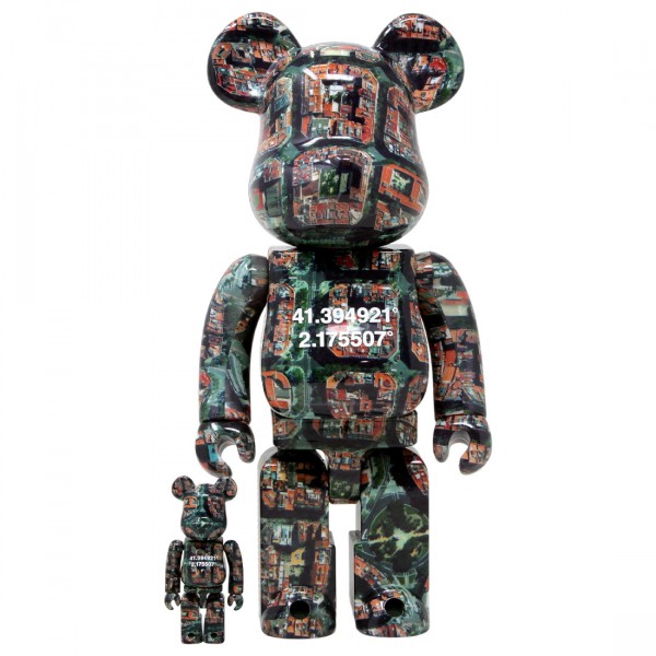 Medicom Benjamin Grant Overview Barcelona 100% 400% Bearbrick Figure Set  multi