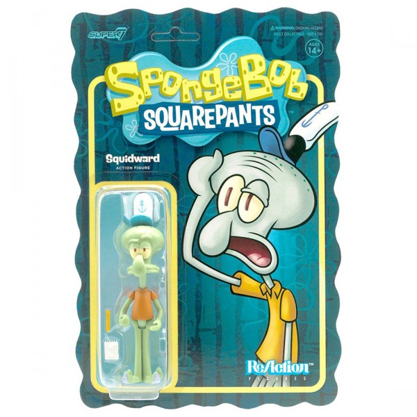 Super7 Spongebob Squarepants Squidward Reaction Figure blue