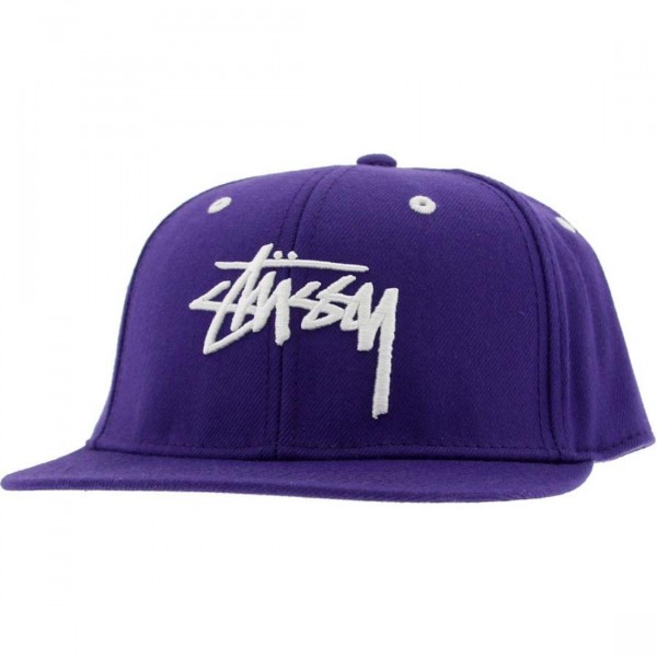 Stussy ベースボールキャップ パープル PO# 1023 - メルカリ