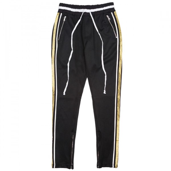 White and gold track pants hot sale