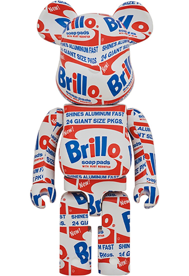 Medicom Andy Warhol Brillo 1000% Bearbrick Figure (white)