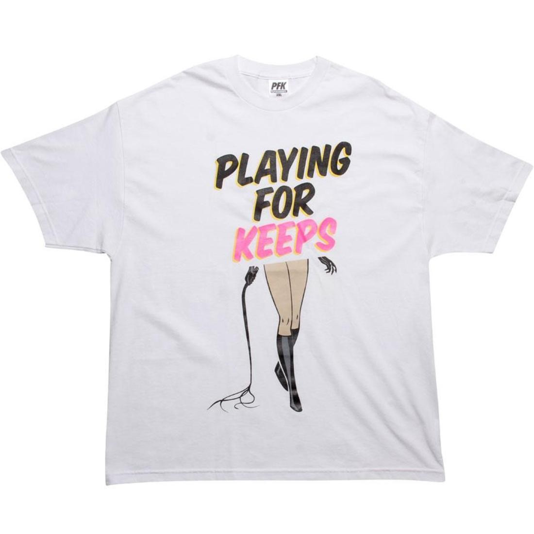 Playing For Keeps Whip Tee (white)