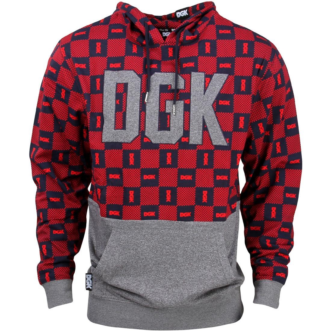 DGK Men Checkers Custom Knit Hoody (red)