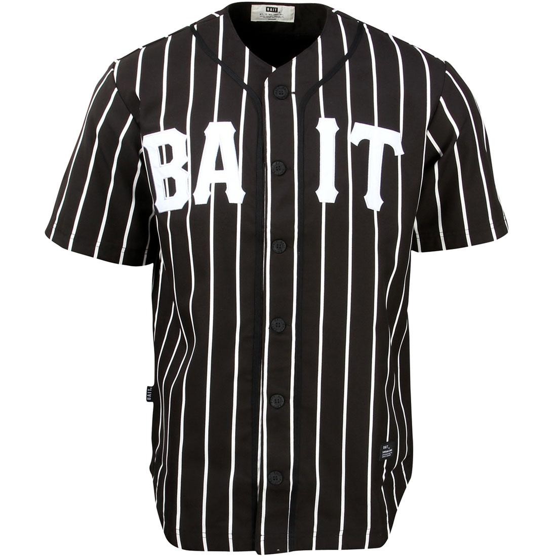 Bait Men Sluggers Baseball Jersey - Pinstripe (White / Black /
