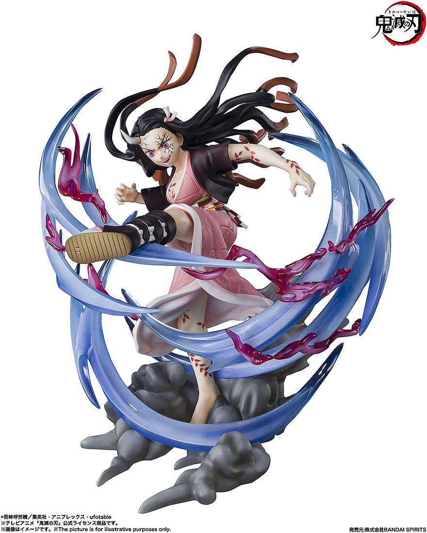 Bandai Figuarts Zero Demon Slayer Kimetsu no Yaiba Nezuko Kamado Demon Form Advancing Ver. Figure (blue)
