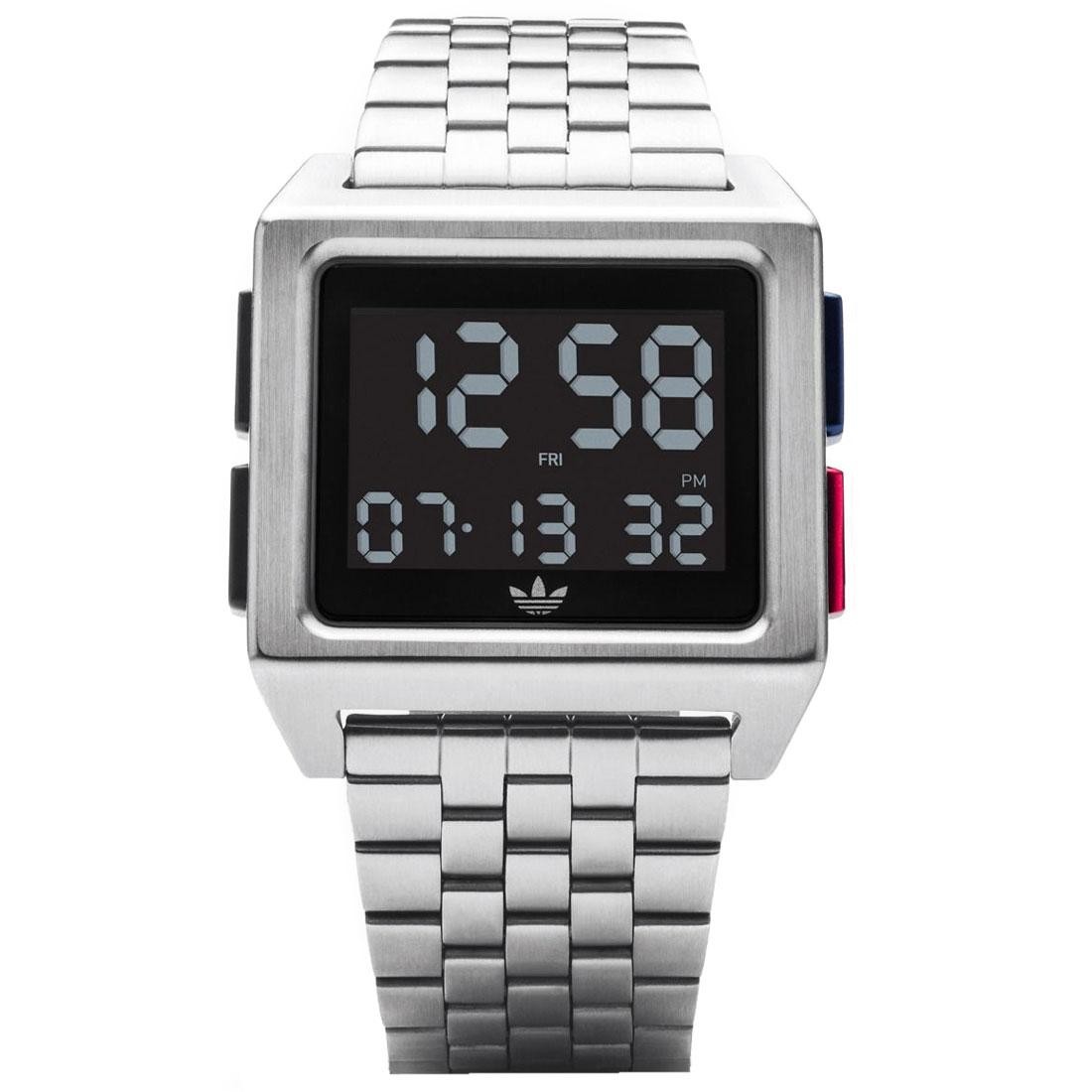 Adidas Archive M1 Watch (silver / black / blue / red)