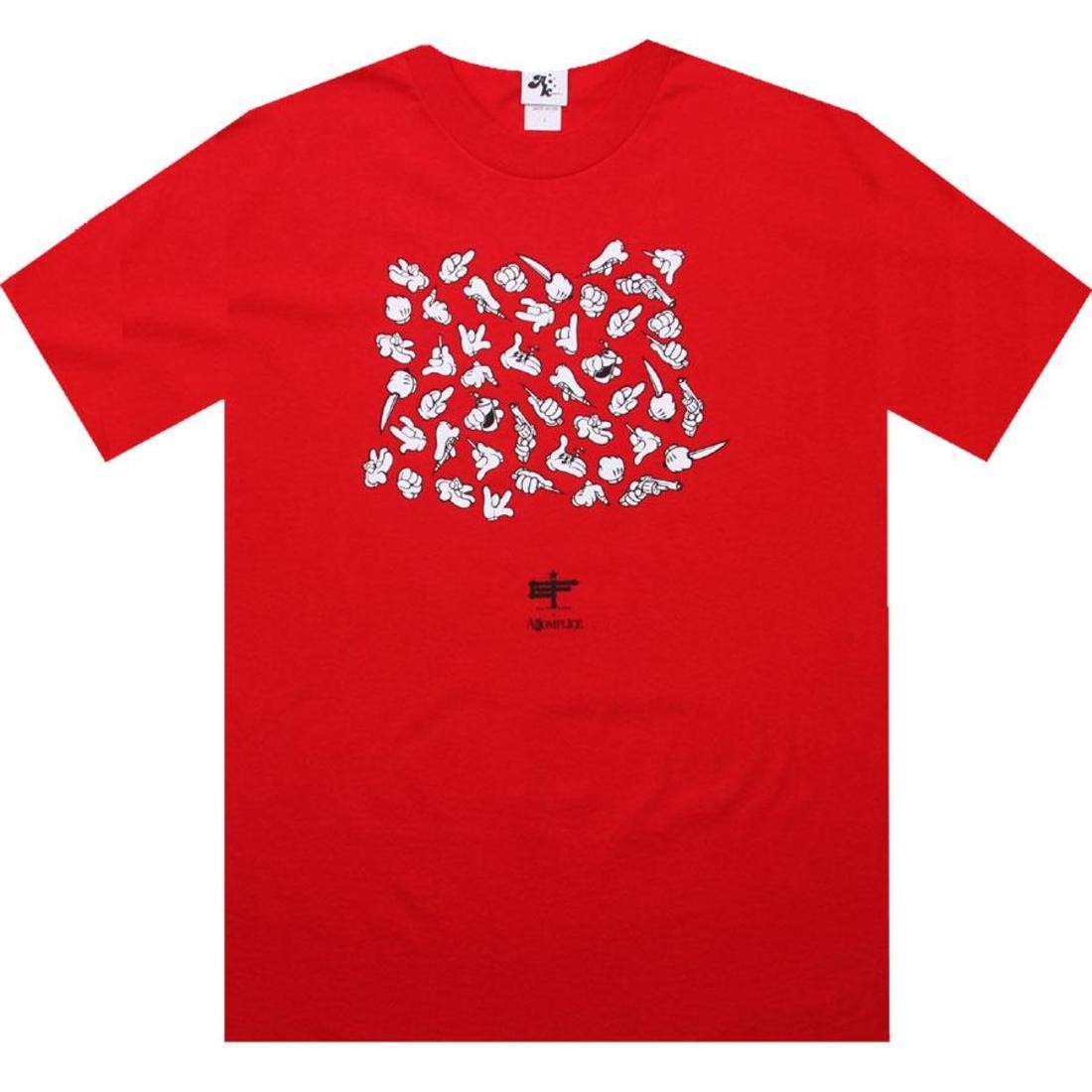 Akomplice x David Flores Hands Tee (red) - PYS.com Exclusive