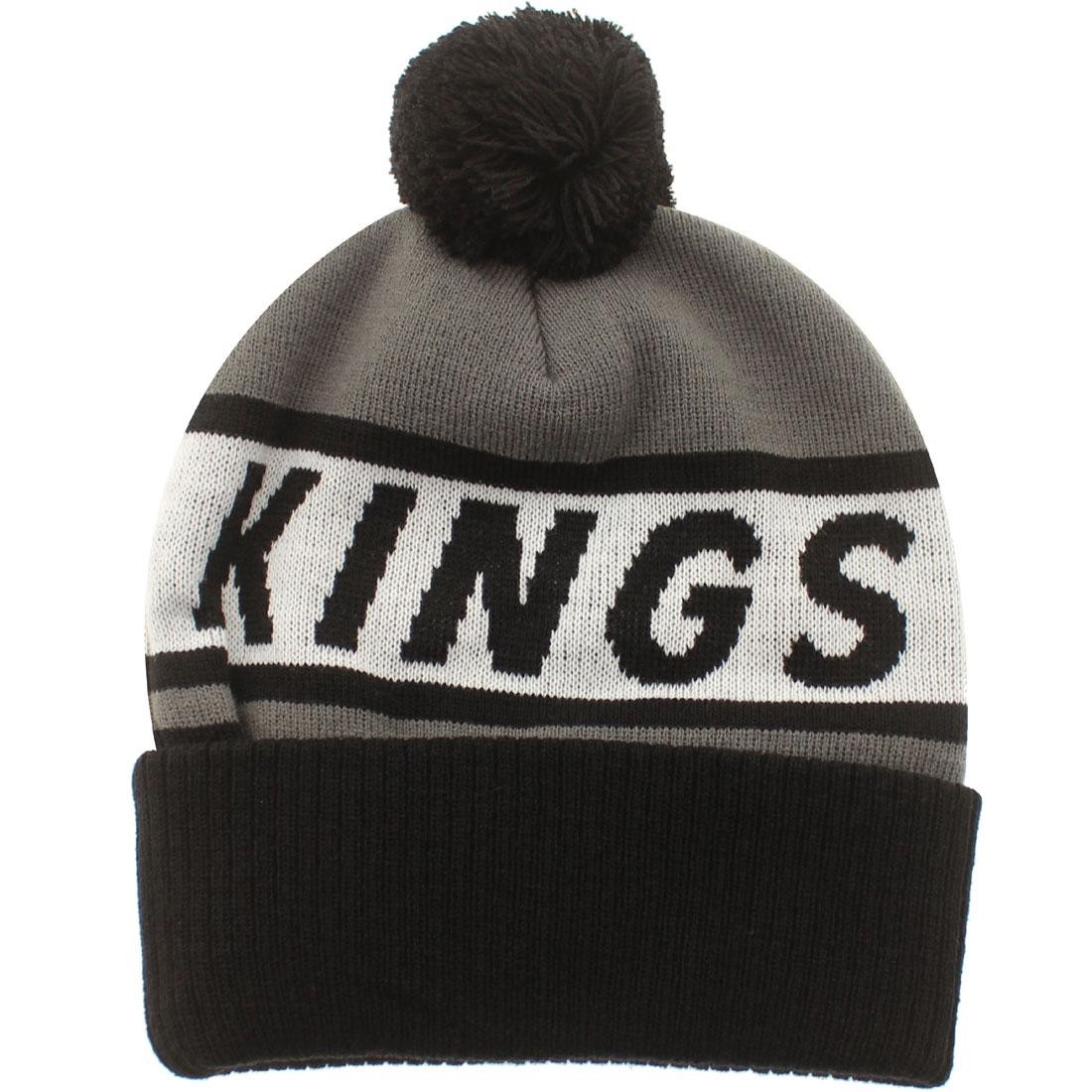 American Needle Los Angeles Kings Voice Call Knit Beanie (grey / white / black)
