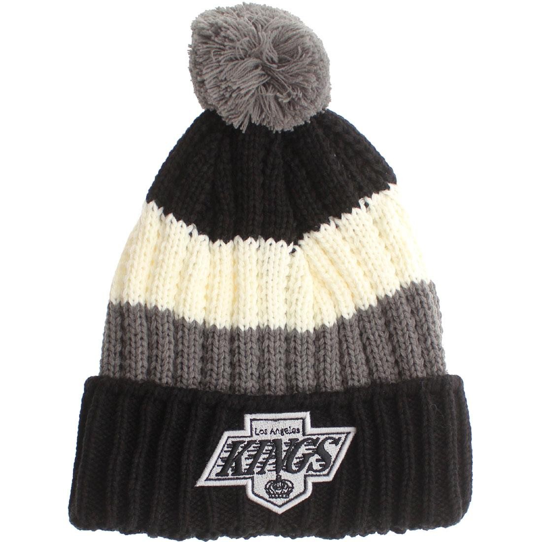 American Needle Los Angeles Kings Slope Knit Beanie (black / white / grey)