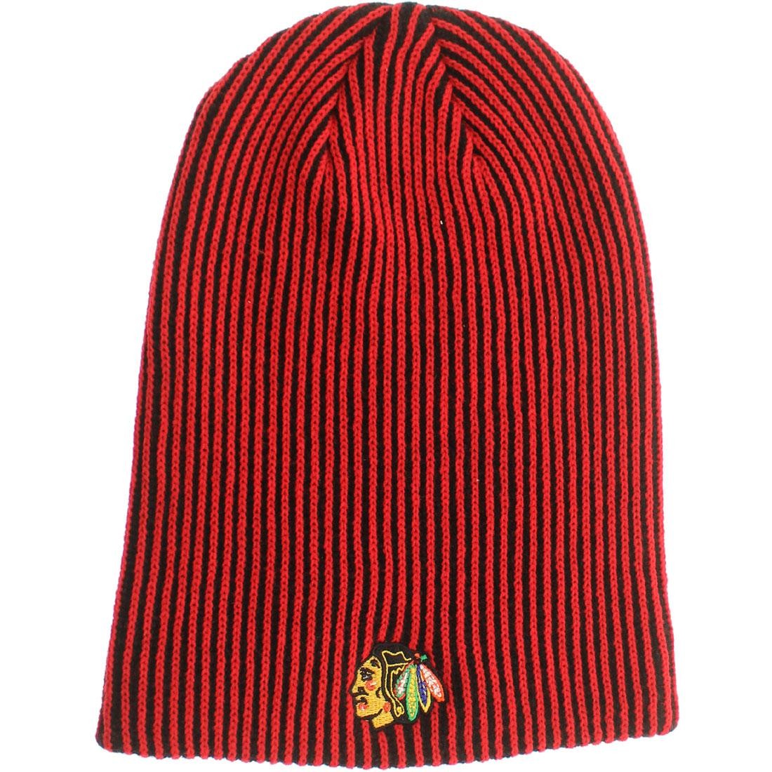 American Needle Chicago Blackhawks Team Switch Knit Beanie (black / red)