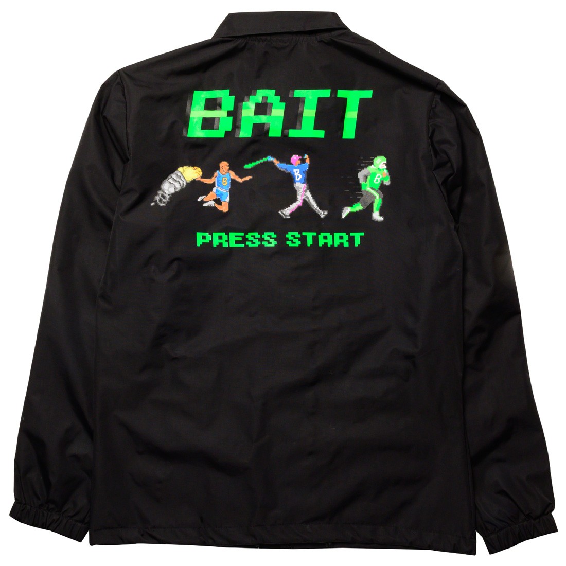 BAIT Men 8 Bit Press Start Coaches Jacket (black)