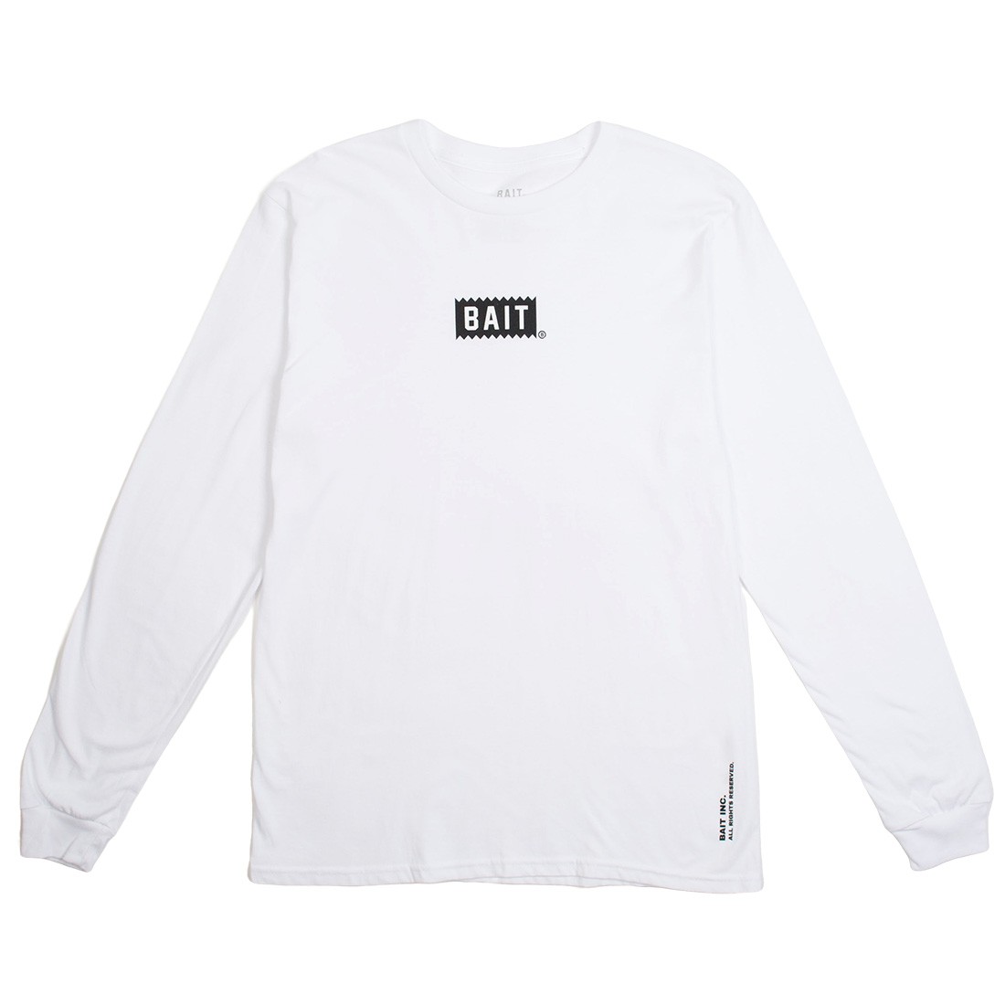 BAIT Men Bite Logo Long Sleeve Tee (white)