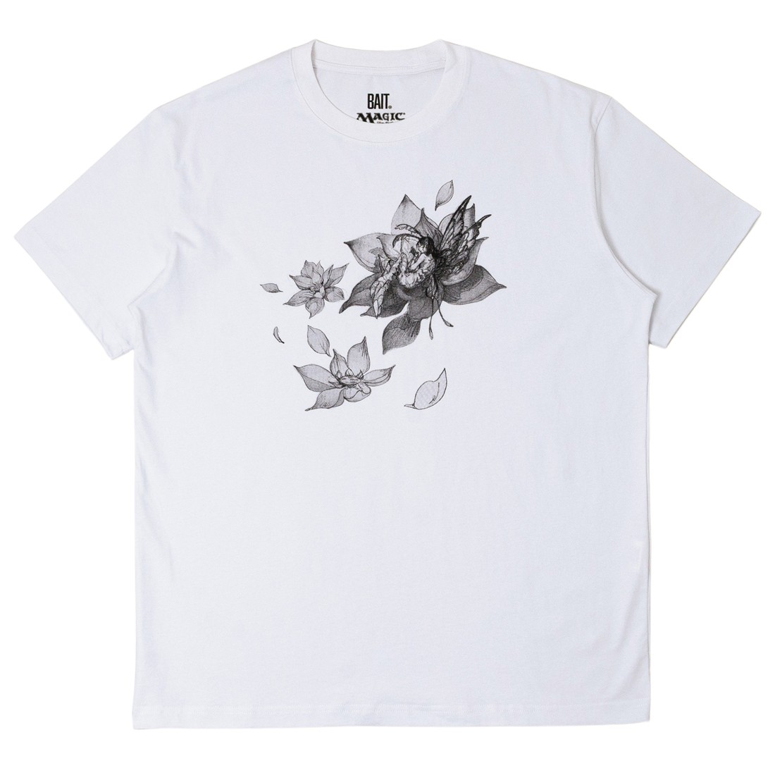 BAIT x Evyn Fong x Magic The Gathering Men Blitter Blossom Tee Black and White (white)