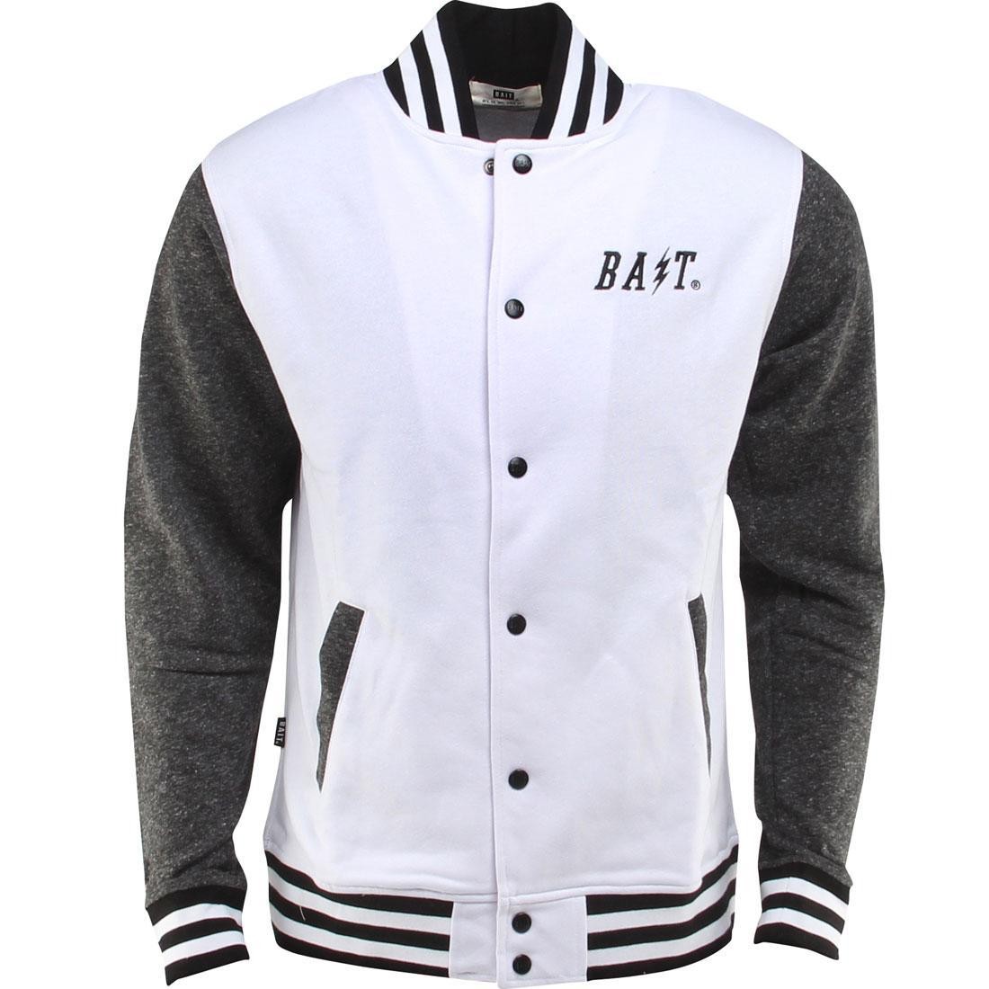 BAIT Baseball Jacket (white / charcoal)