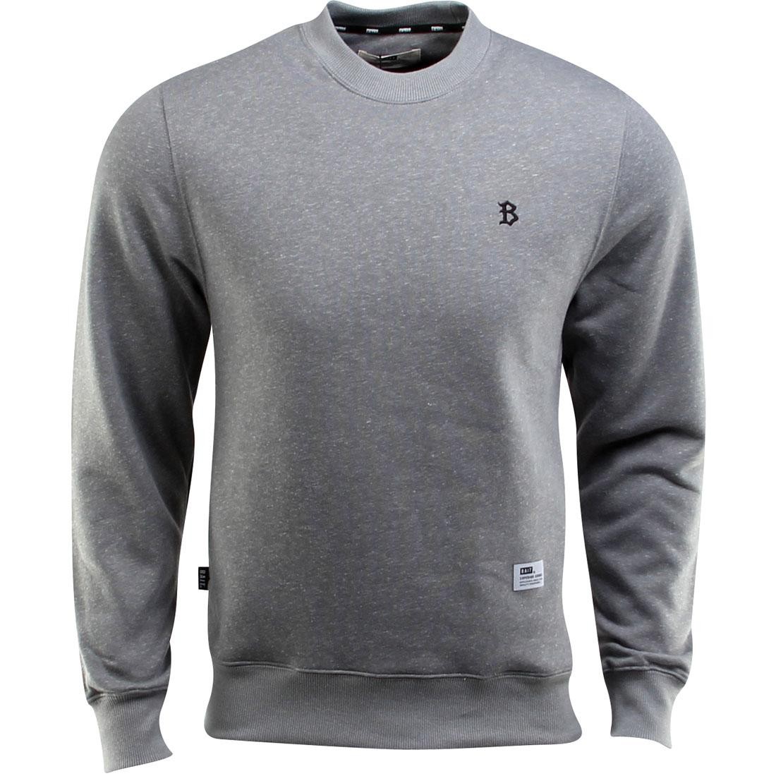 BAIT B Letter Invisible Pockets Fitted Crewneck (gray)