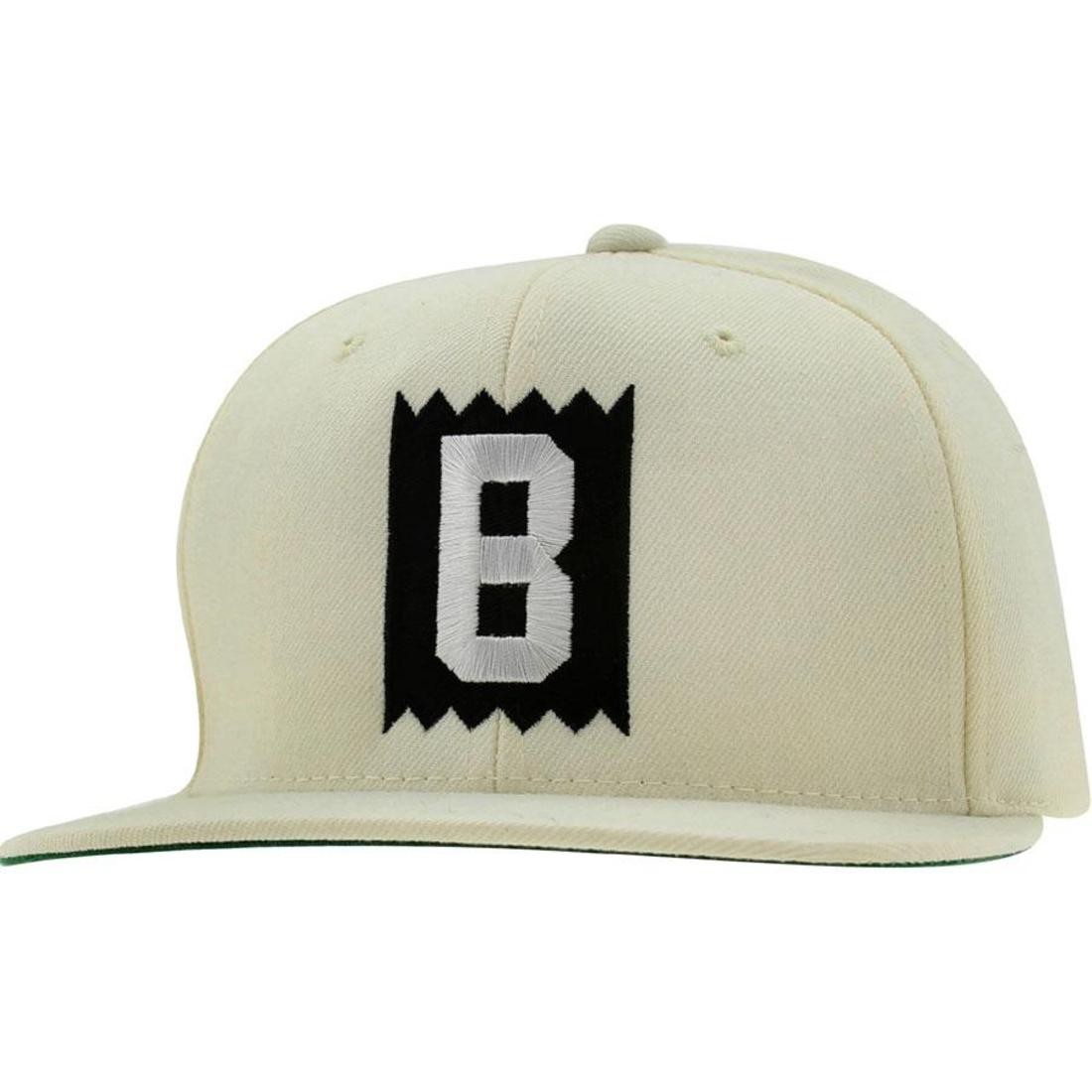 BAIT B Box Logo Snapback Cap (natural / white)