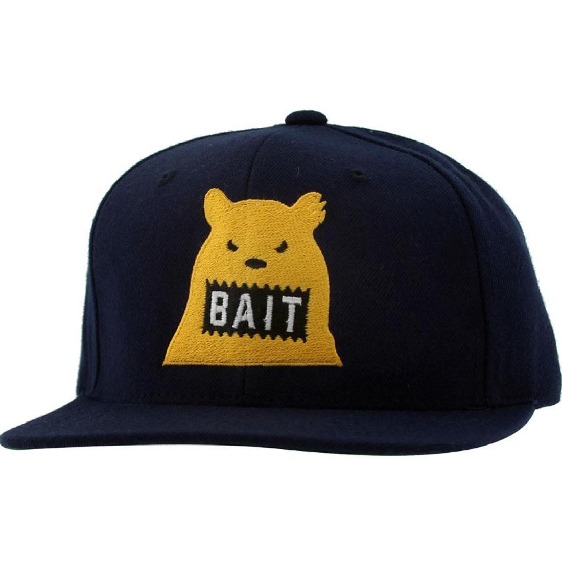 BAIT Bear Snapback Cap (navy / yellow)