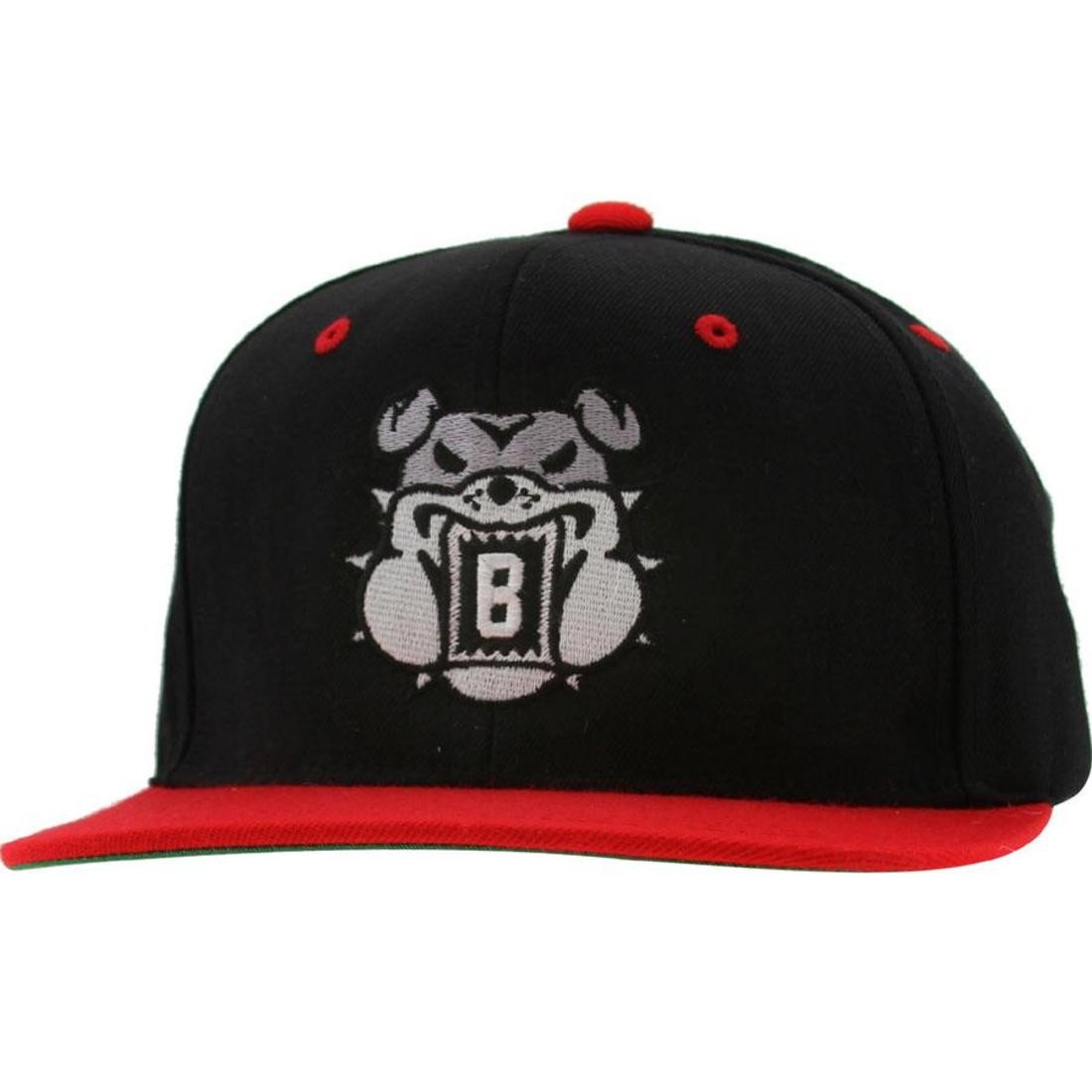 BAIT Bulldog Snapback Cap (black / red  / grey)