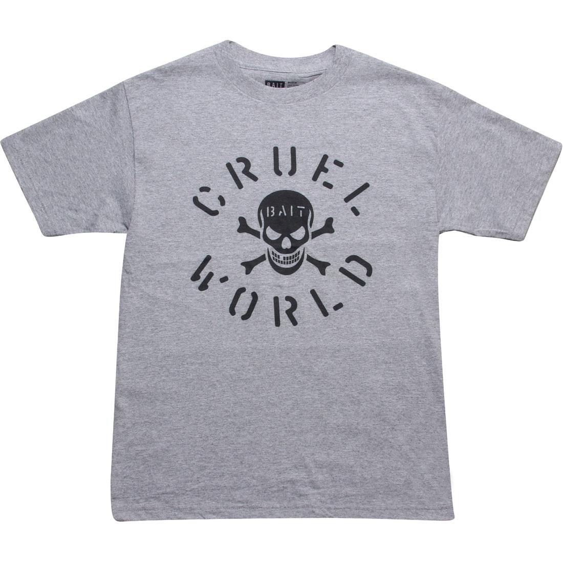 BAIT CruelWorld Bones Tee (heather grey / black)