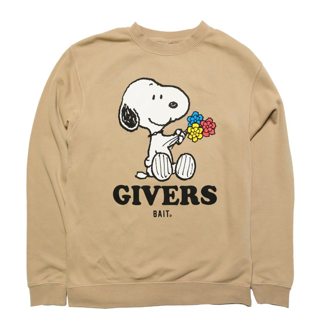 BAIT x Snoopy Men Givers Crewneck (sand / pigment)