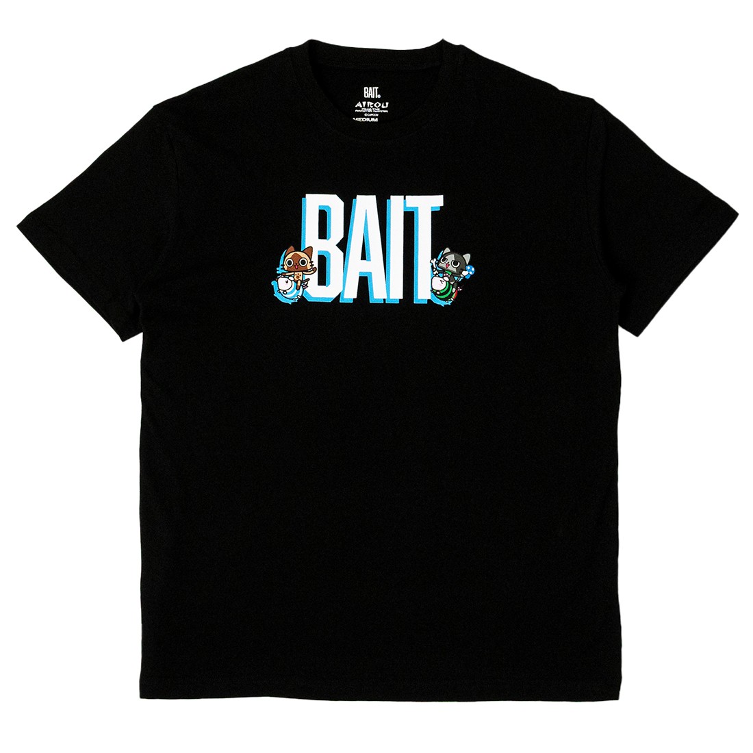 BAIT x Monster Hunter Men Meraou and Airou Tee (black)