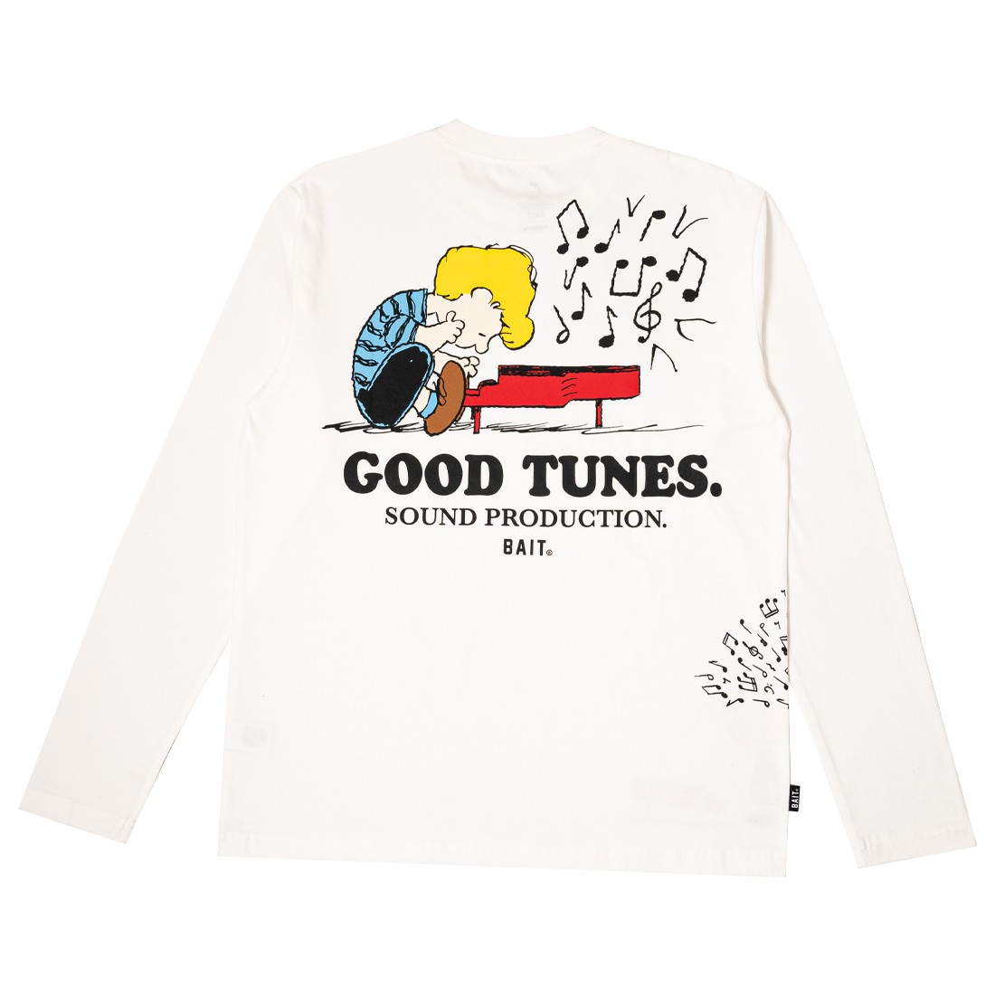 BAIT x Peanuts Men Baitoven Sound Production Long Sleeve Tee (white)