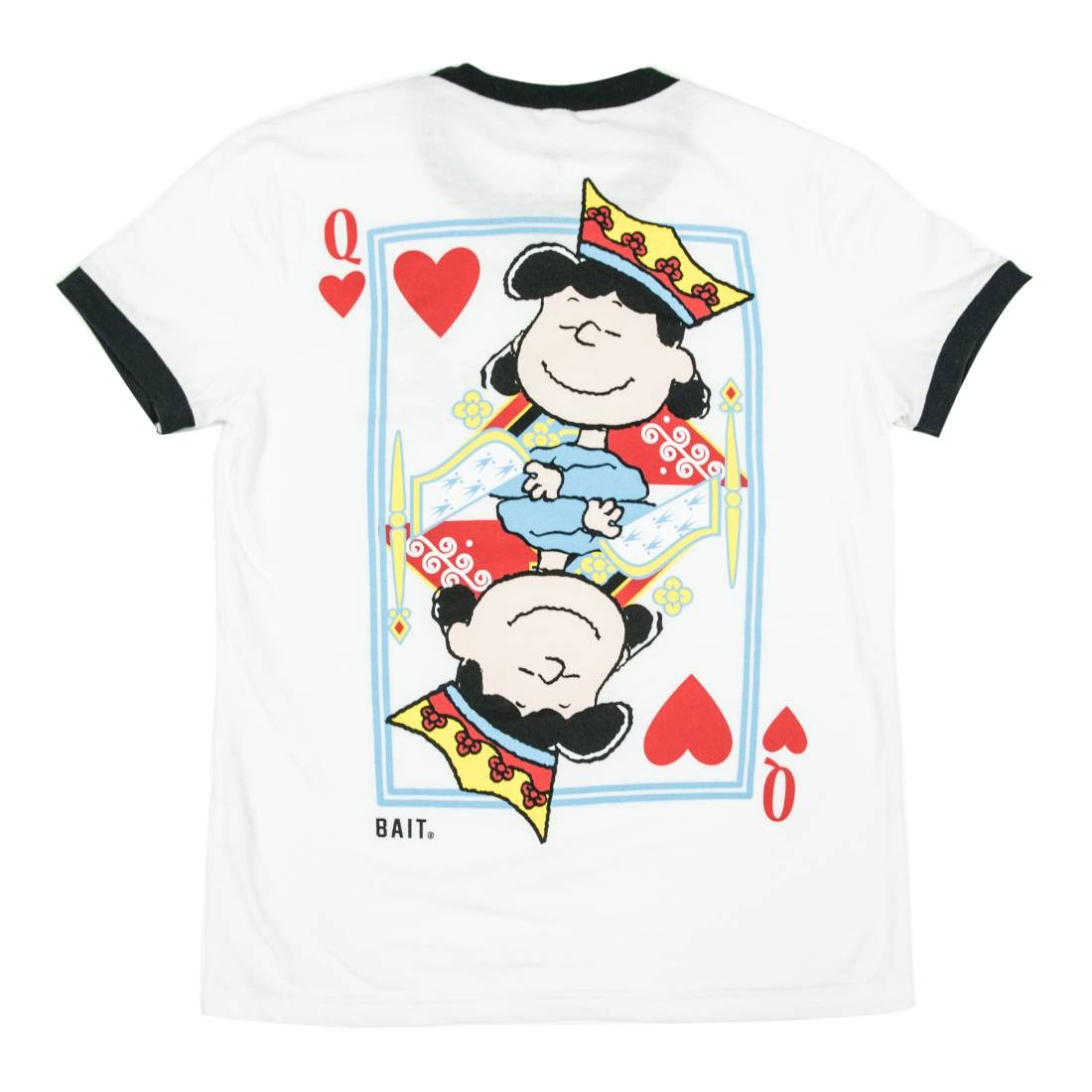 BAIT x Snoopy Women Queen Of Hearts Cropped Tee (white / black)